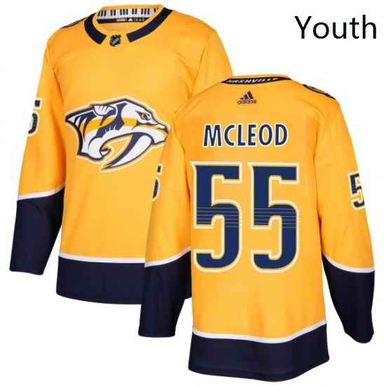 Youth Adidas Nashville Predators 55 Cody McLeod Authentic Gold Home NHL Jersey
